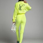 Komplet welurowy Zira Ola Voga limonkowy