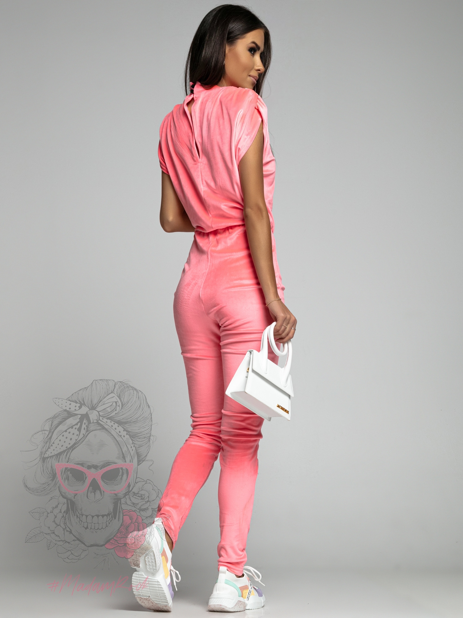 Kombinezon welurowy Marisa Ola Voga różowy Kombinezon welurowy Marisa Ola Voga różowy