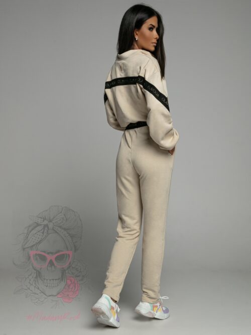 Kombinezon elegancki Fancy Stripe Ola Voga beżowy