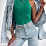 Top basic Hidi zielony