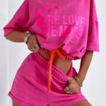 Komplet bawełniany Hey Ola Voga amarantowy