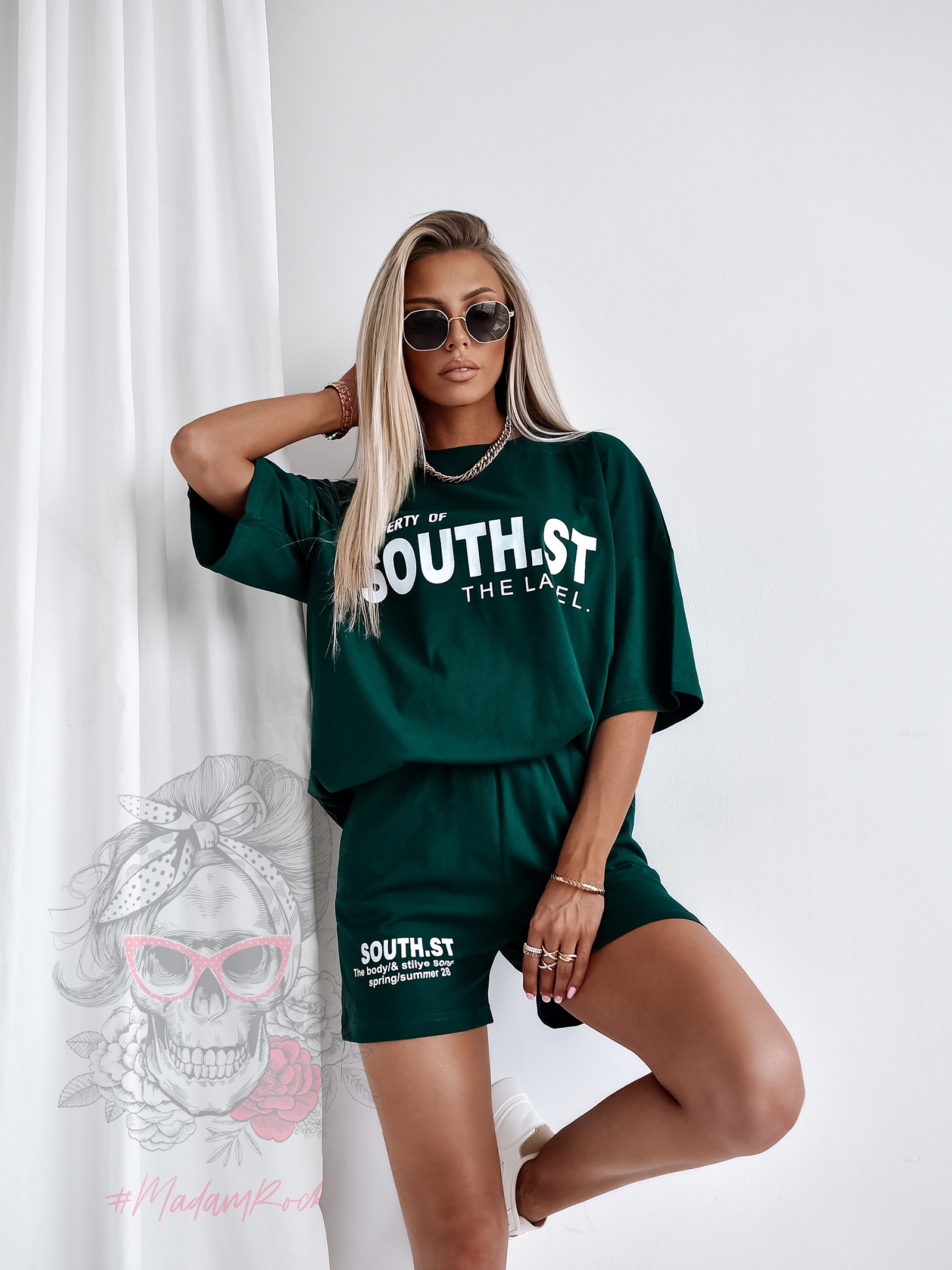 Komplet South SH ciemna butelkowa zieleń