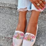 Mokasyny z kamieniami Madam Malio beżowe