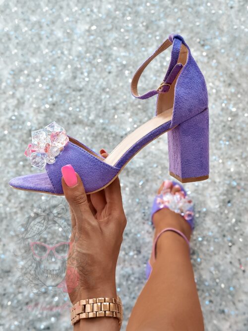 Sandały z kamieniami Madam Molico lila