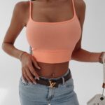 Top krótki Beti Ola Voga łososiowy