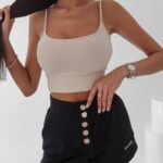 Top krótki Beti Ola Voga beżowy