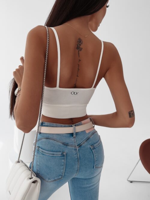 Top krótki Beti Ola Voga ecru