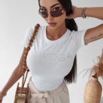 T-shirt slim fit klasyczny Ange Ola Voga biały