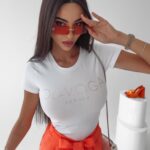 T-shirt slim fit klasyczny Ange Ola Voga biały