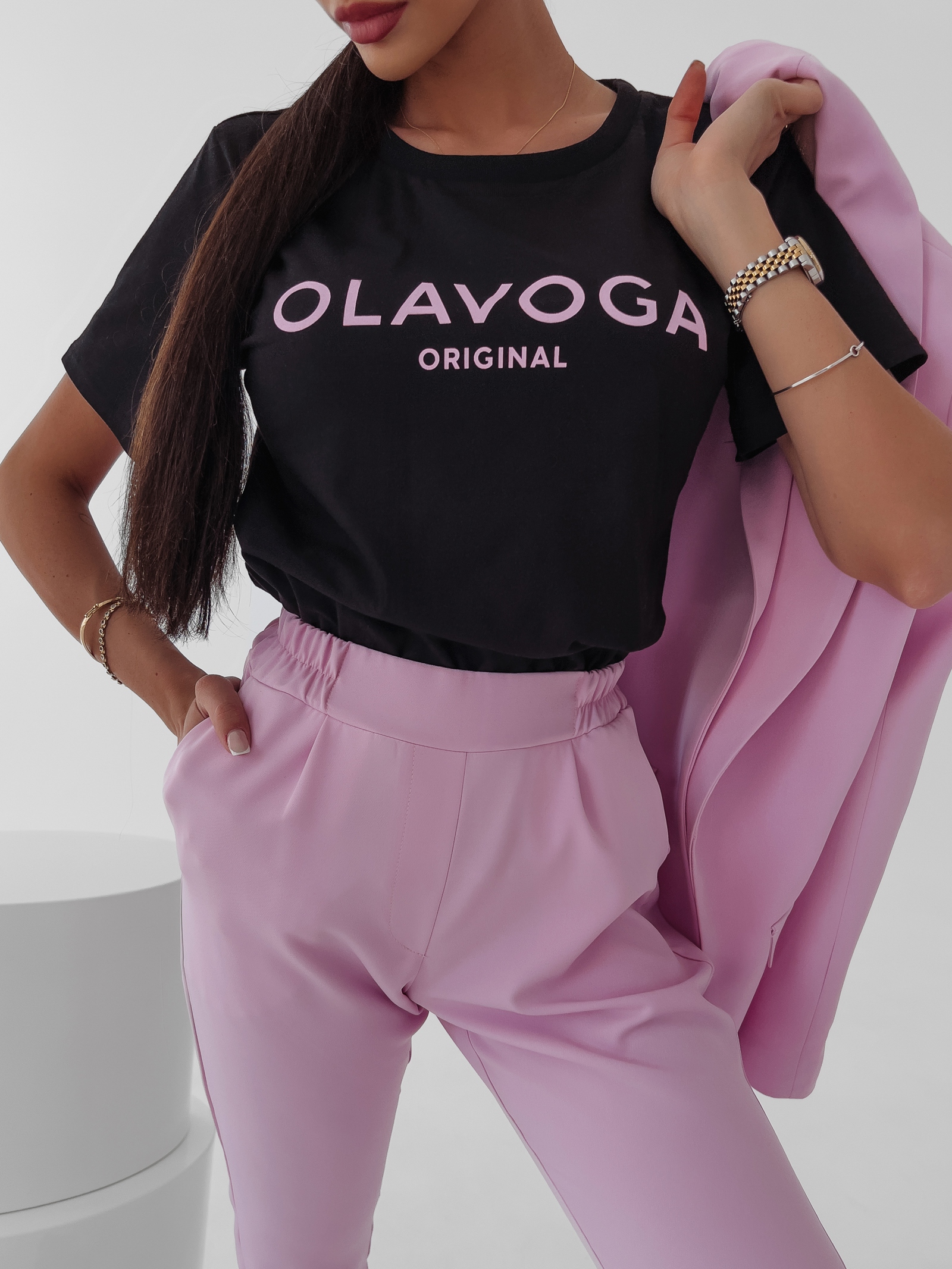 T-shirt bawełniany Sonia Ola Voga czarny