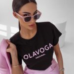 T-shirt bawełniany Sonia Ola Voga czarny
