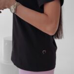 T-shirt bawełniany Sonia Ola Voga czarny