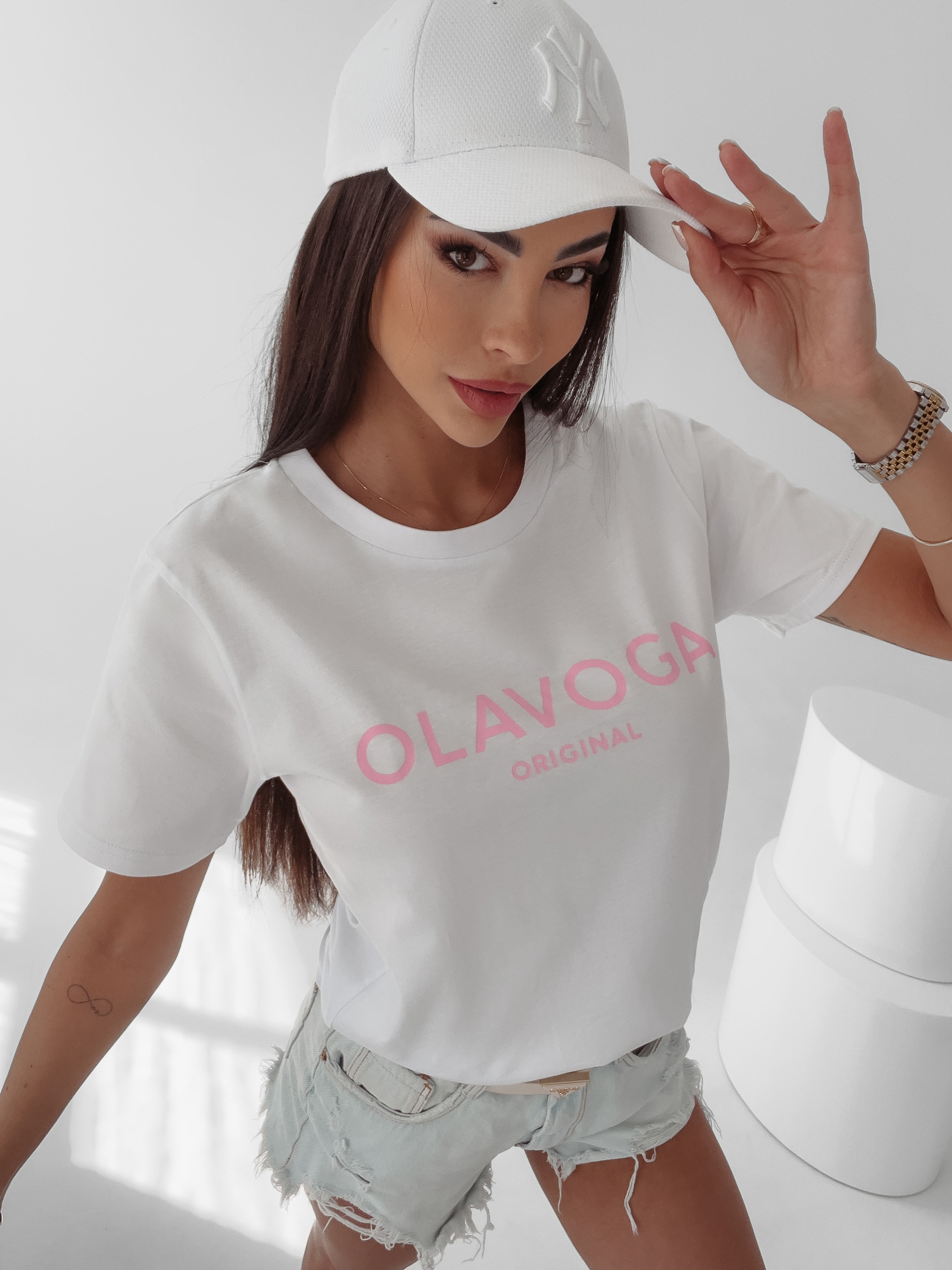 T-shirt bawełniany Sonia Ola Voga biały