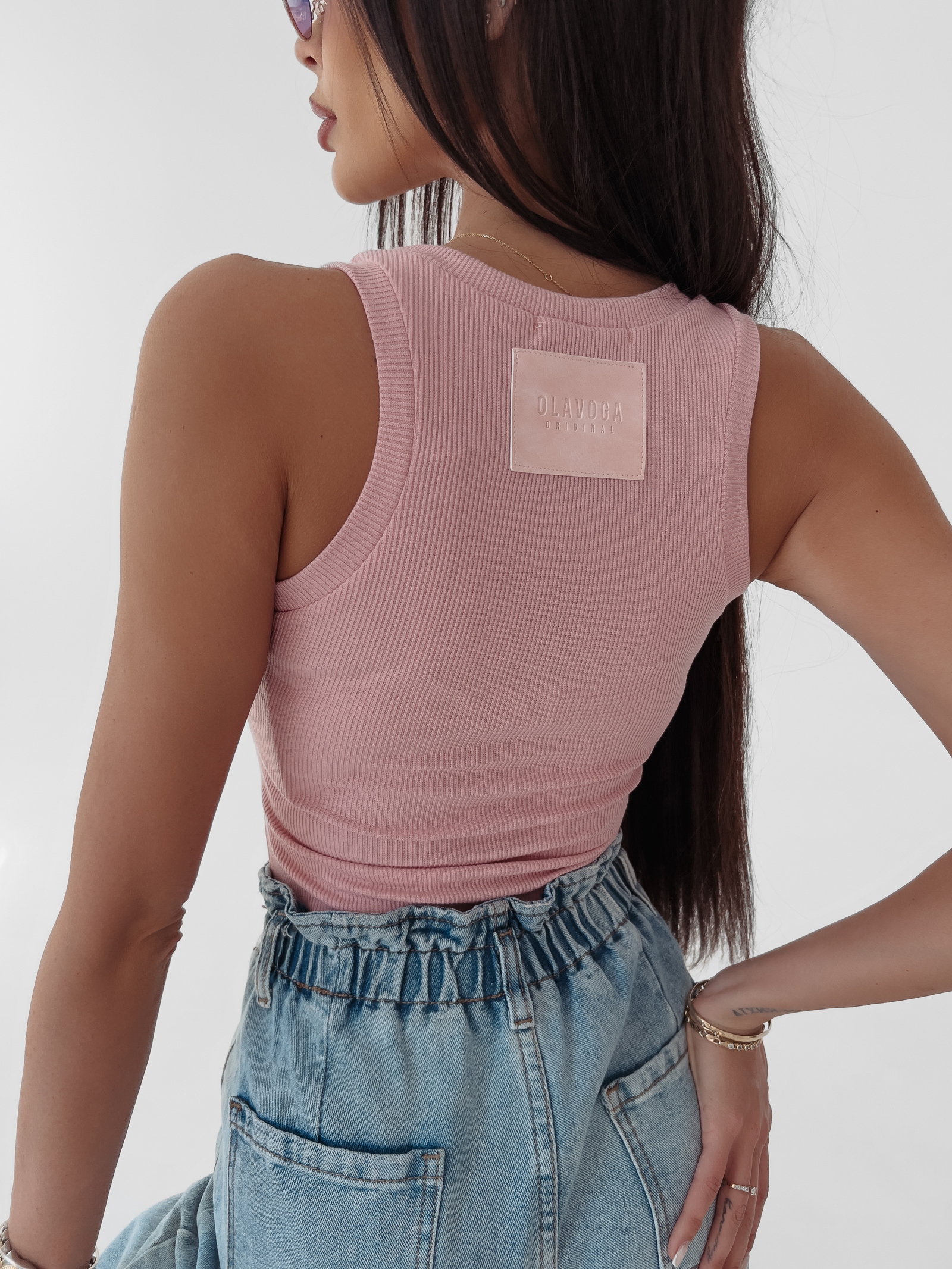 Body prążkowane Lucia Ola Voga jasnoróżowe