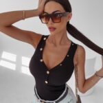 Body rozpinane Ginger Ola Voga czarne