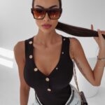 Body rozpinane Ginger Ola Voga czarne