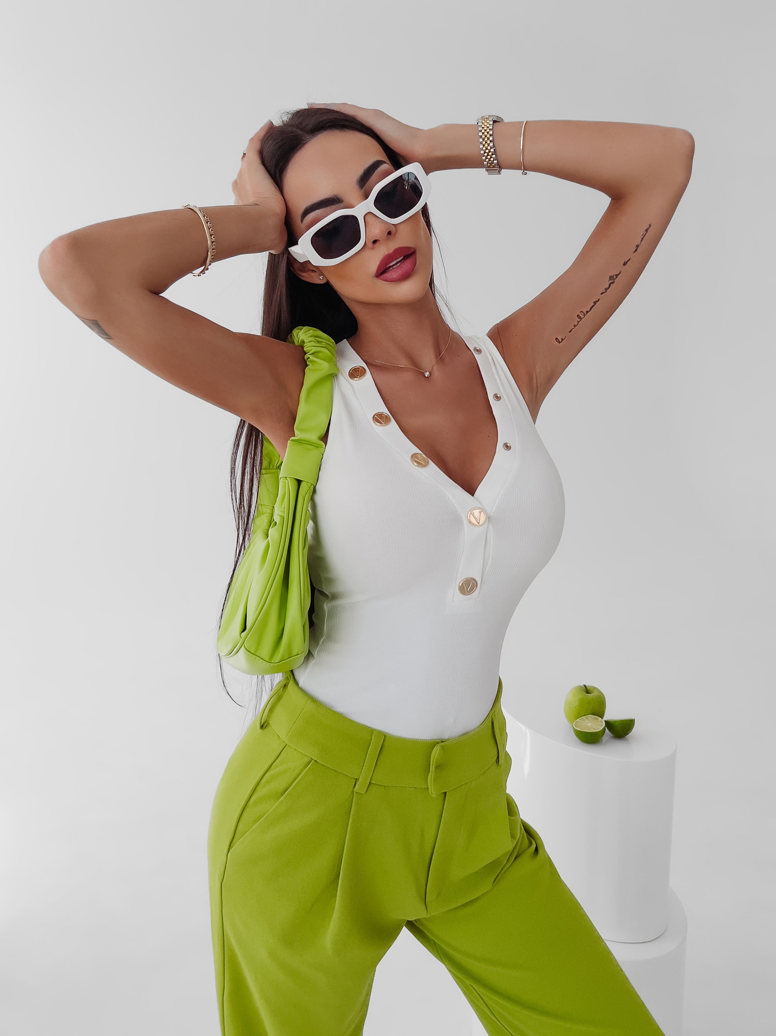 Body rozpinane Ginger Ola Voga ecru