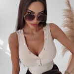 Body rozpinane Ginger Ola Voga beżowe