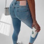 Spodnie jeansowe slim fit Tanez 9906 Ola Voga niebieskie