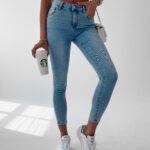 Spodnie jeansowe slim fit Tanez 9906 Ola Voga niebieskie