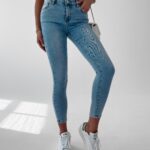 Spodnie jeansowe slim fit Tanez 9906 Ola Voga niebieskie