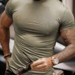 T-shirt męski Hugo Ola Voga khaki