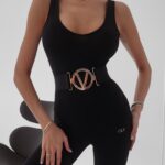 Kombinezon prążkowany Nemezis Ola Voga czarny