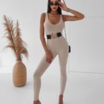 Kombinezon prążkowany Nemezis Ola Voga j.beżowy