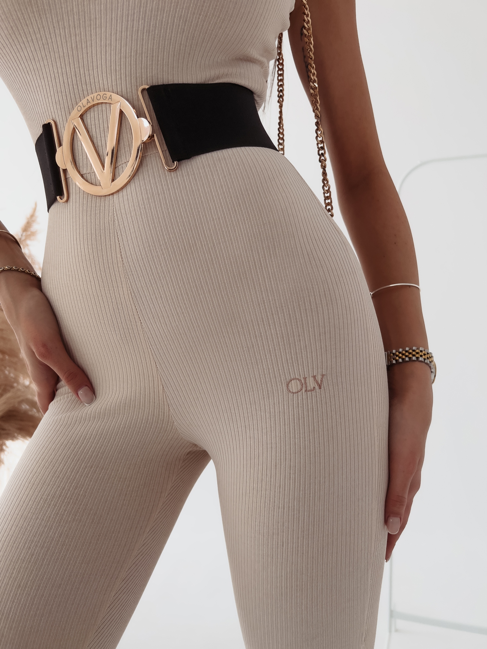 Kombinezon prążkowany Nemezis Ola Voga j.beżowy Kombinezon prążkowany Nemezis Ola Voga j.beżowy