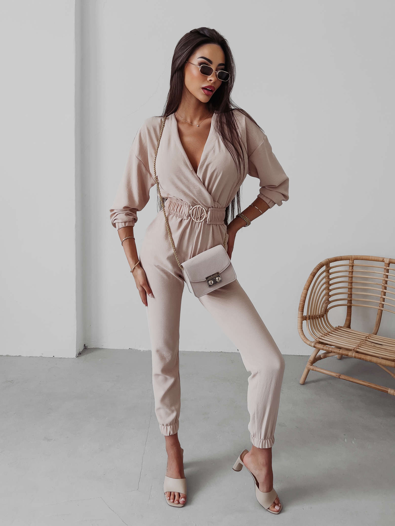 Kombinezon elegancki Heaven Ola Voga beżowy