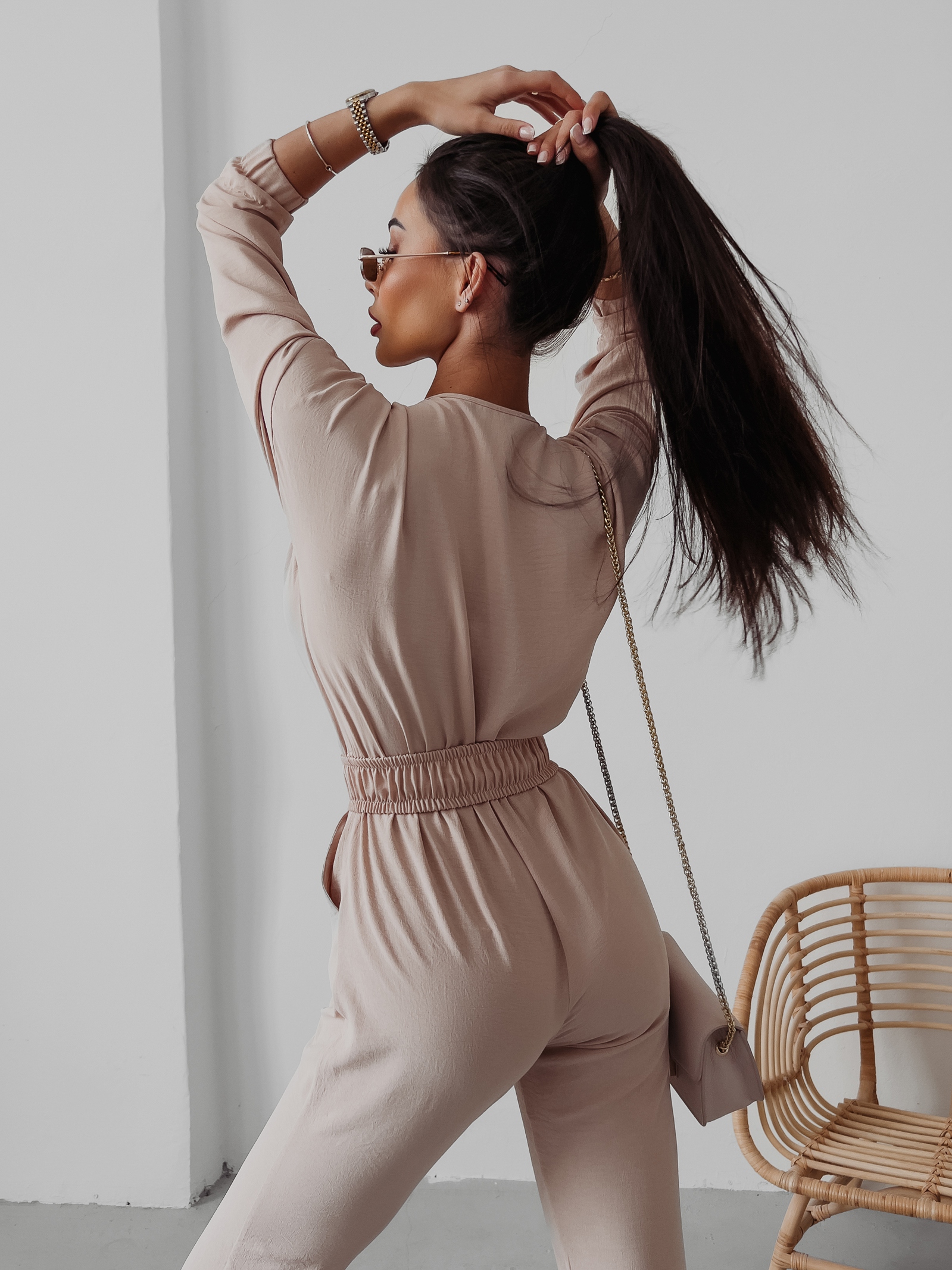 Kombinezon elegancki Heaven Ola Voga beżowy