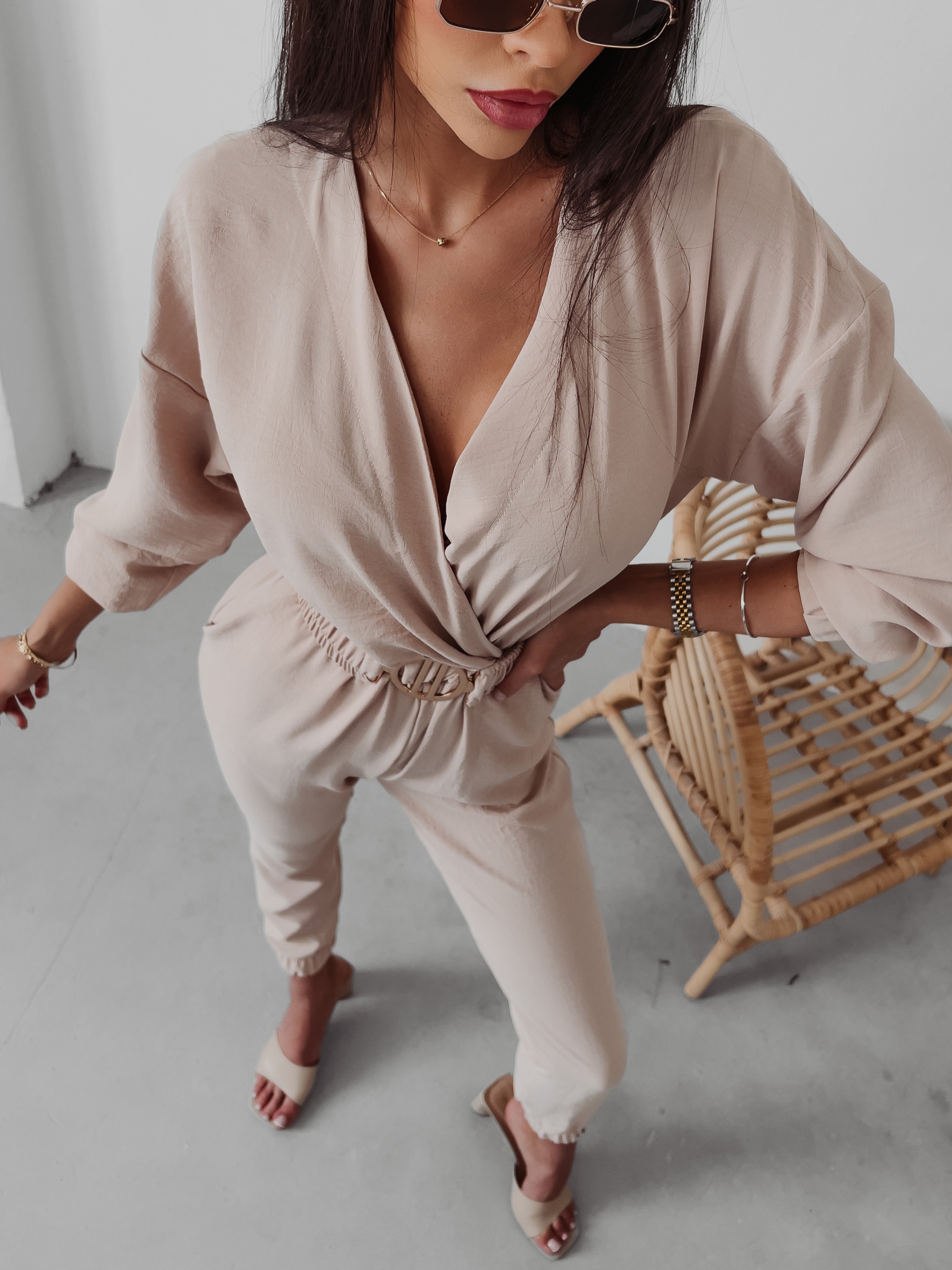 Kombinezon elegancki Heaven Ola Voga beżowy