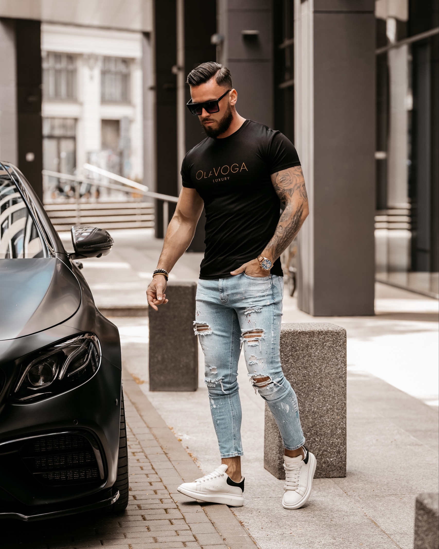 T-shirt męski Hugo Ola Voga czarny