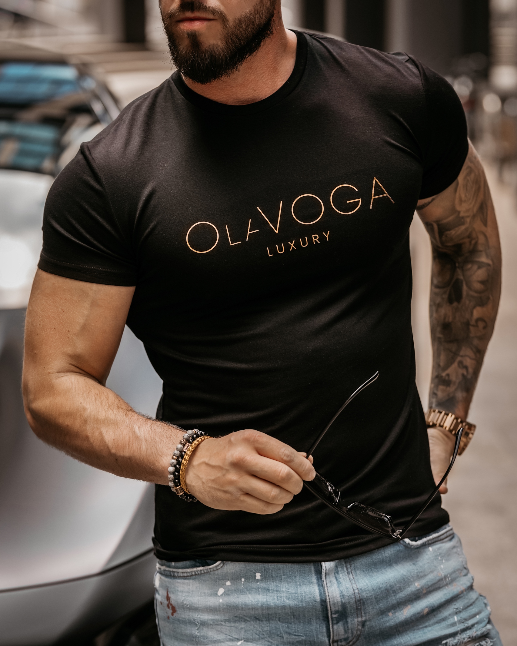 T-shirt męski Hugo Ola Voga czarny