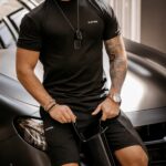 T-shirt męski bawełniany Milos Ola Voga czarny