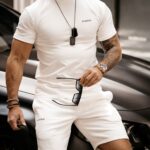 T-shirt męski bawełniany Milos Ola Voga ecru