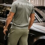 T-shirt męski bawełniany Milos Ola Voga khaki