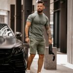 T-shirt męski bawełniany Milos Ola Voga khaki