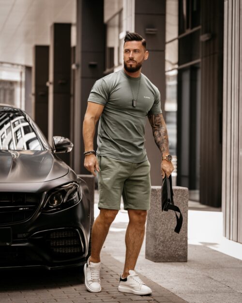 T-shirt męski bawełniany Milos Ola Voga khaki