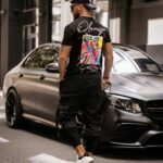 T-shirt męski z nadrukiem Hunter Ola Voga czarny