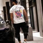 T-shirt męski z nadrukiem Hunter Ola Voga ecru