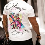 T-shirt męski z nadrukiem Hunter Ola Voga ecru