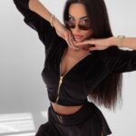 Komplet welurowy damski Bona Ola Voga czarny