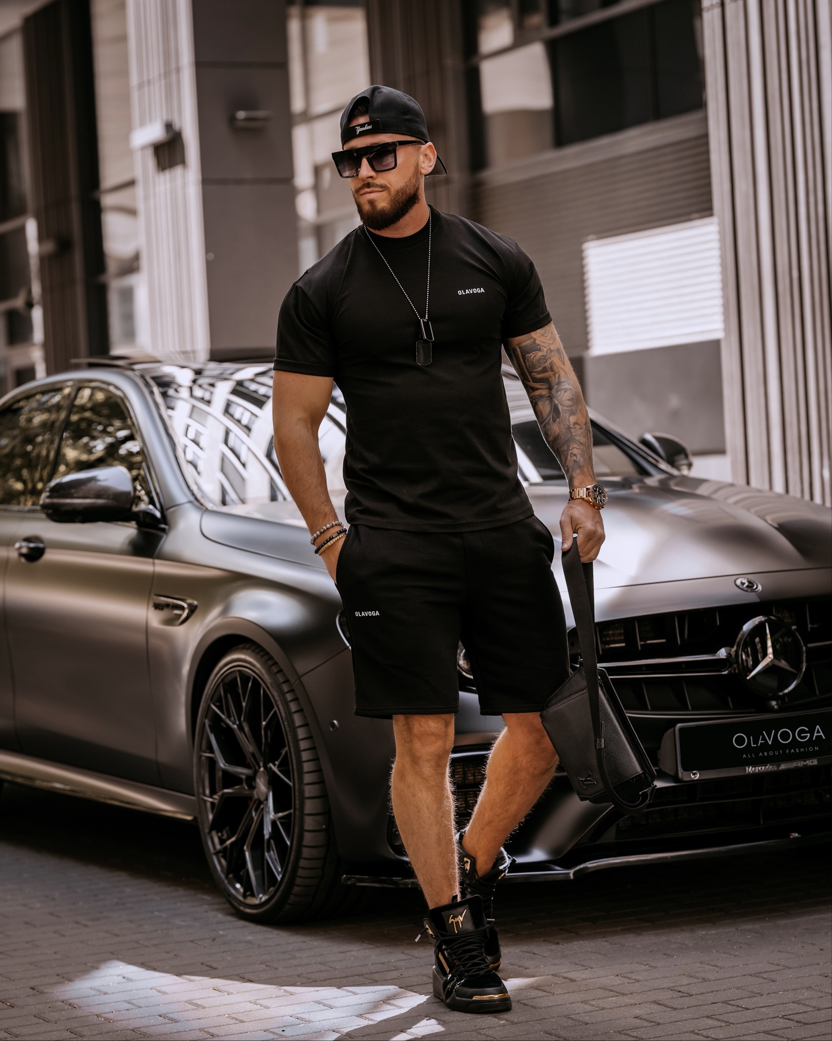 Spodenki bawełniane męskie Luke Ola Voga czarne