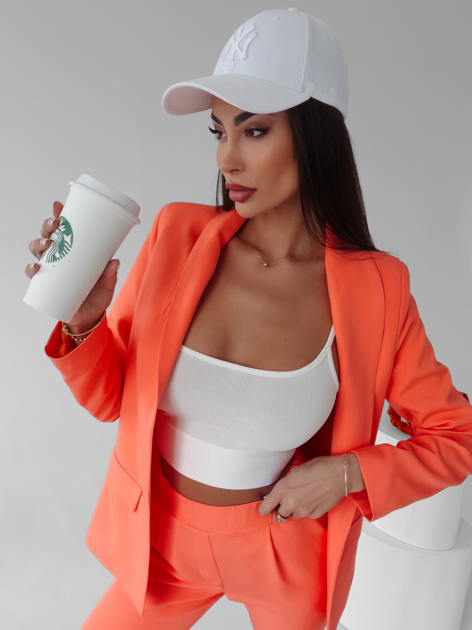 Garnitur casualowy Diva Ola Voga pomarańczowy