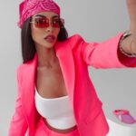 Garnitur casualowy Diva Ola Voga neonowy róż