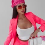 Garnitur casualowy Diva Ola Voga neonowy róż