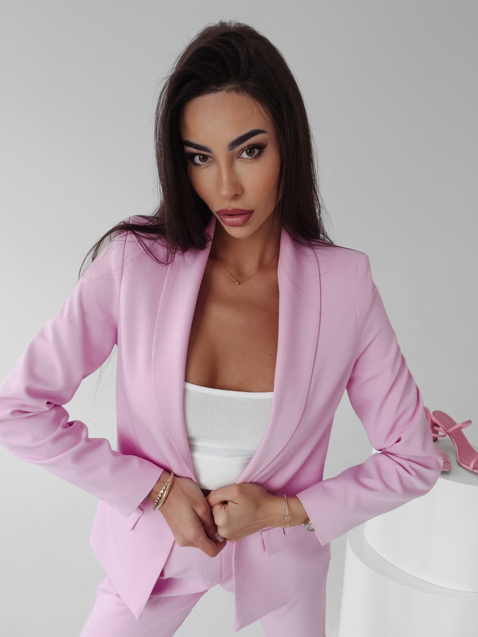 Garnitur casualowy Diva Ola Voga pudrowy róż