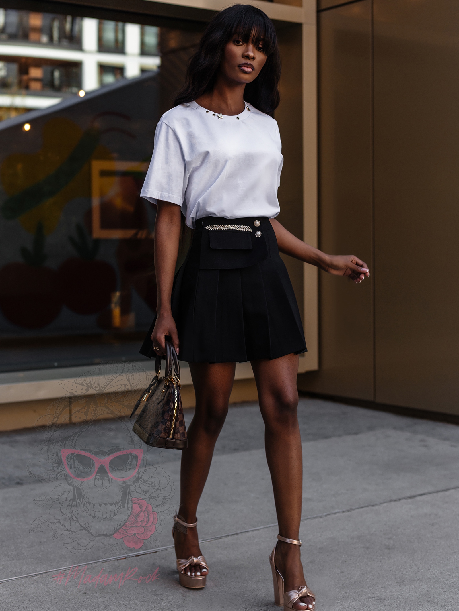 Spódniczka plisowana Dork czarna