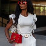 Body prążkowane z falbanką Fornax białe